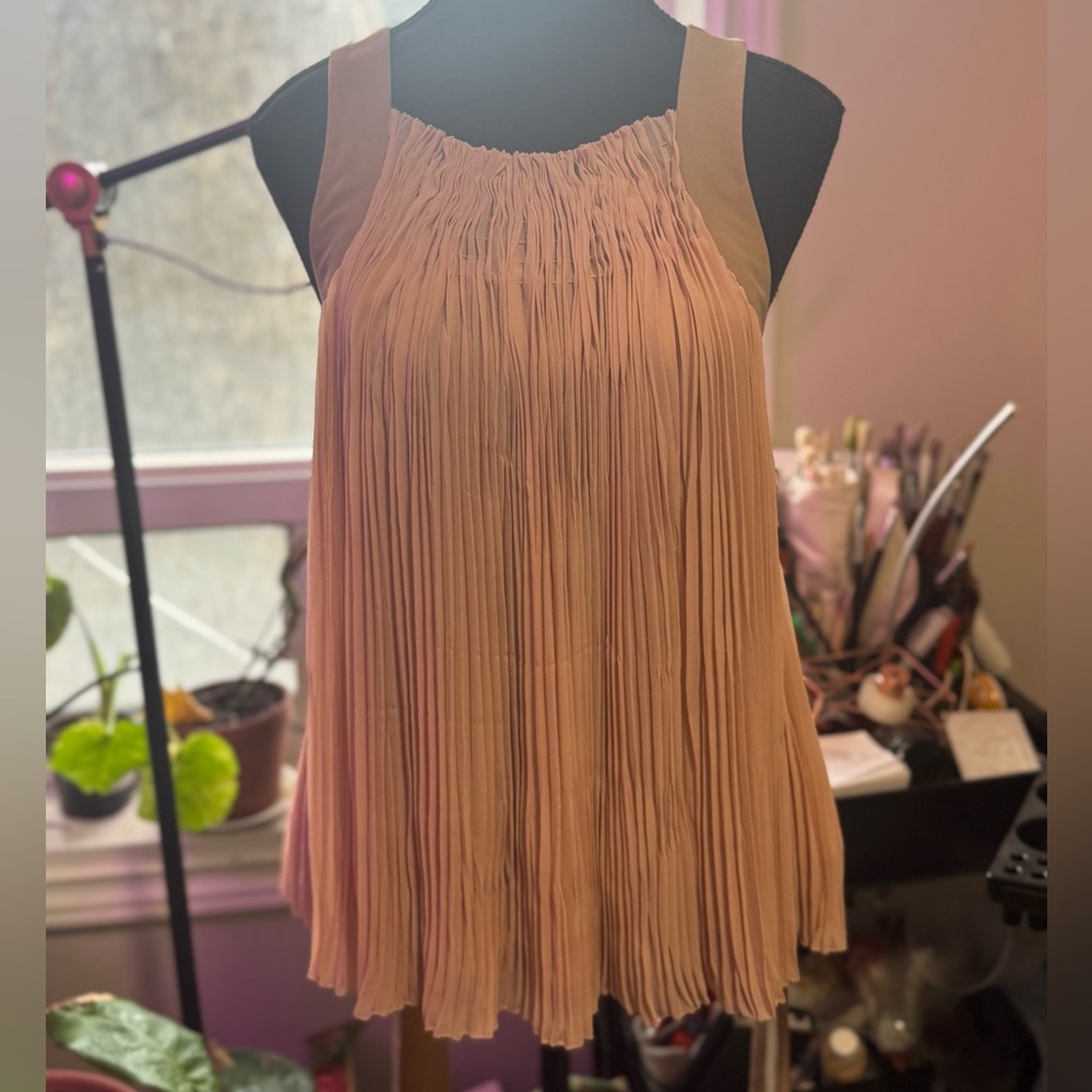 Aritzia Le Fou Valcourt Blouse Medium Light Shell / Tawny Pink